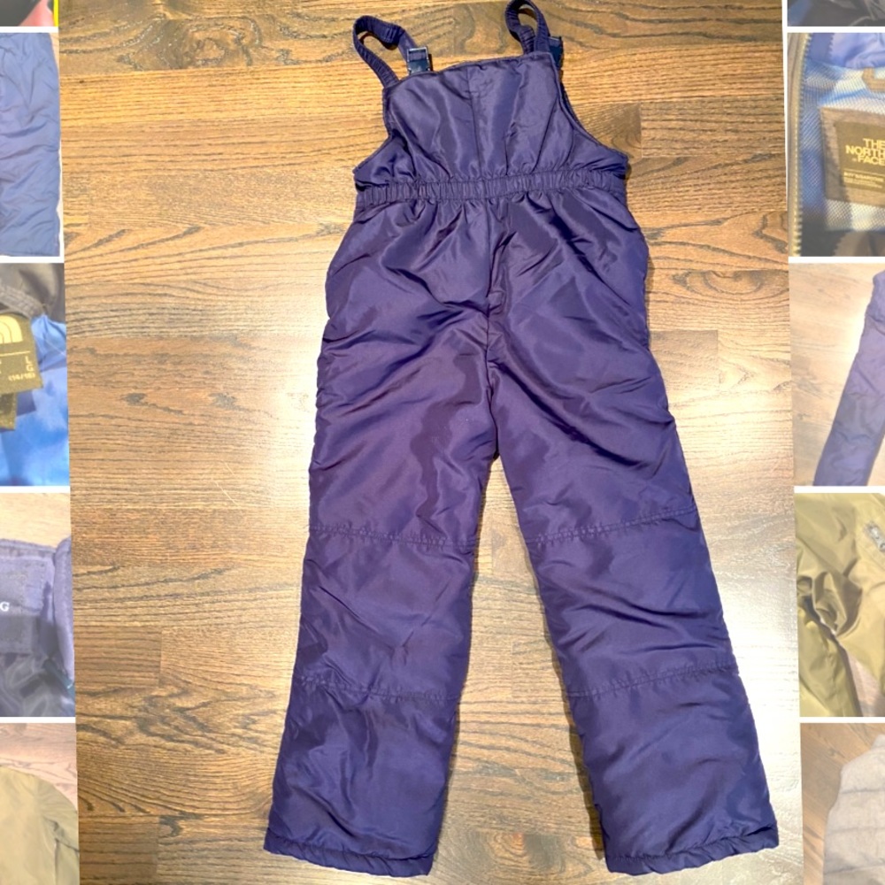 Kids snow overalls.